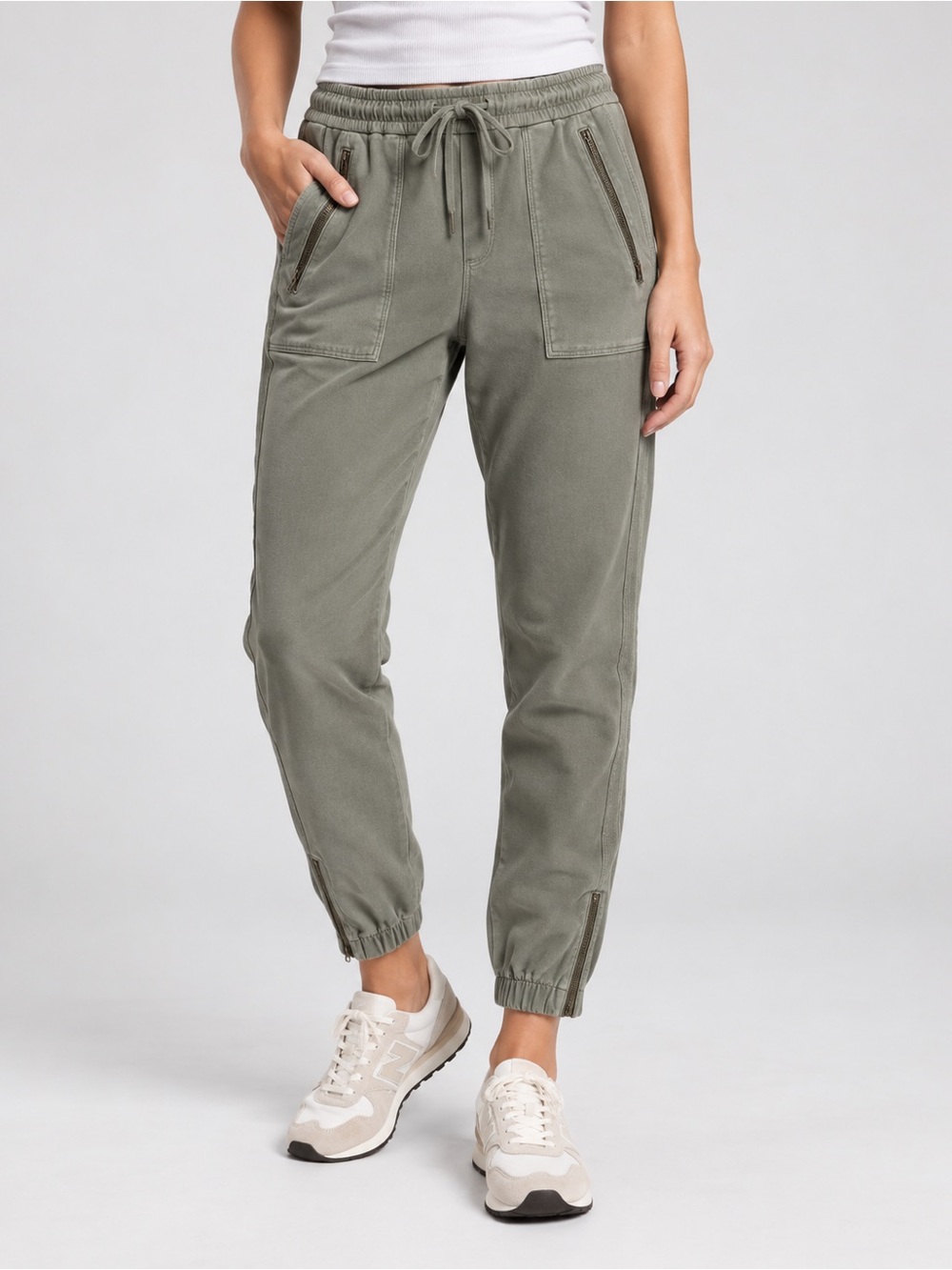 Athleta Olive Green Drawstring Utility Joggers